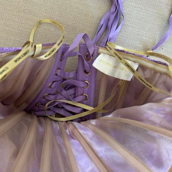 Bronx and Banco Jasmine Maraya Strapless Mini Dress XSmall Lilac Lavender Cockta - Picture 9 of 12